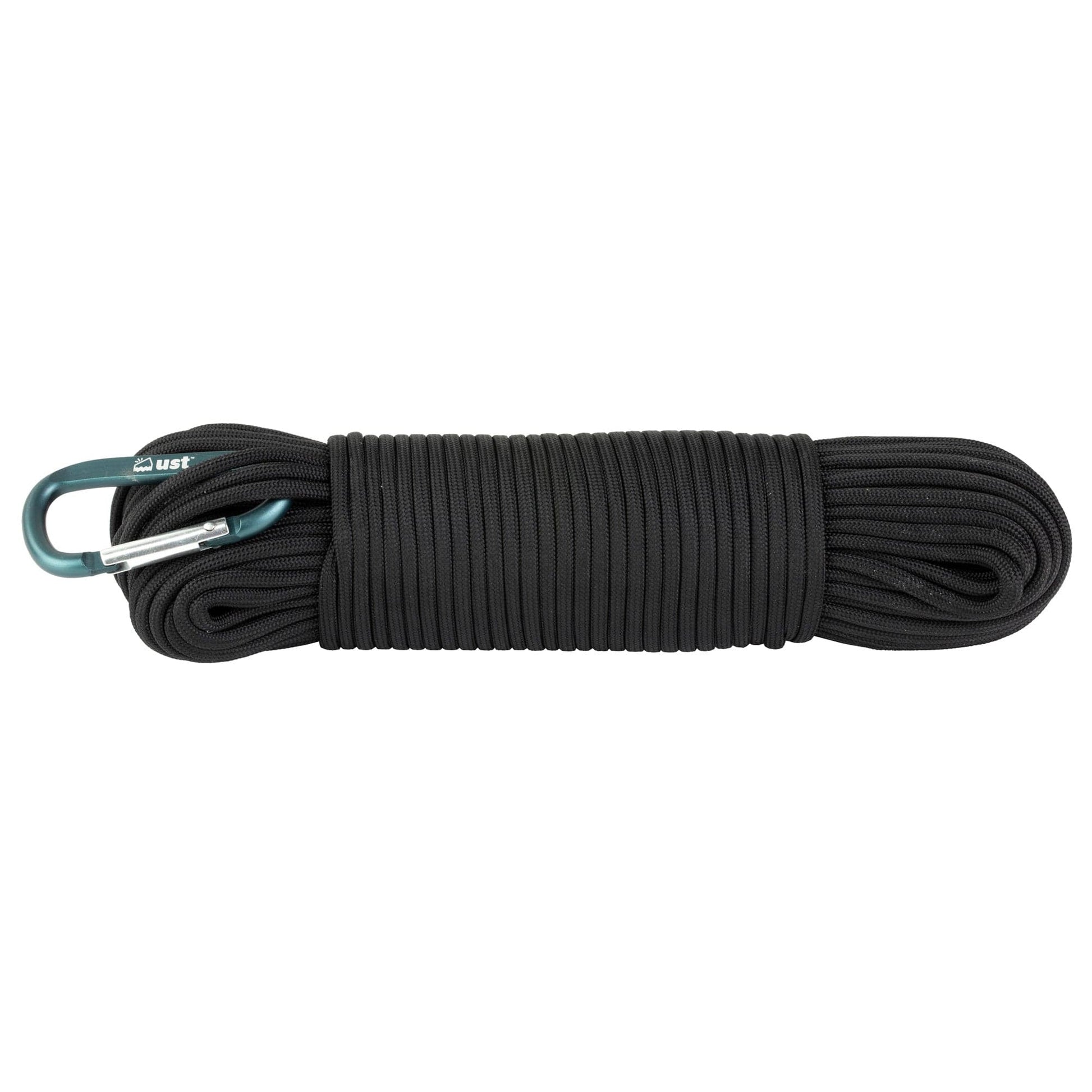 Kenözen Camp Gear Para 550 Utility Cord, 100 Foot, 100% Nylon, Includes Carabiner, Black